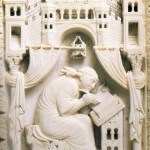 19, Cubierta de marfil de un libro del S. X, en donde aparace San Gregorio Magno y su scriptorium 19, Cubierta de marfil de un libro del S. X, en donde aparace San Gregorio Magno y su scriptorium