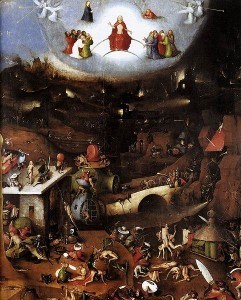 El dia del juicio final, pintura de El bosco, fines s. XV El dia del juicio final, pintura de El bosco, fines s. XV