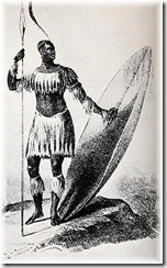 ünico grabado conocido de Shaka Zulu